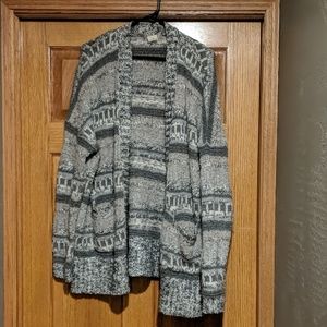 Tokyo Darling 2 Pocket  Lg Cardigan Multi Grey